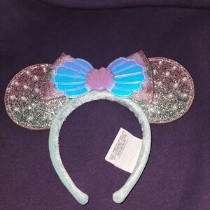 Disney The Little Mermaid Pearl Glitter Ombre Mickey Ears